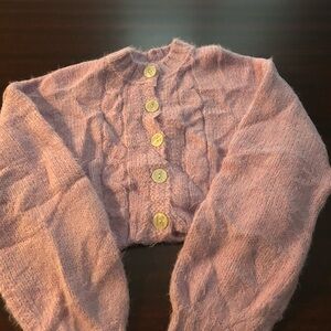 Cozy Pink Knit Cardigan